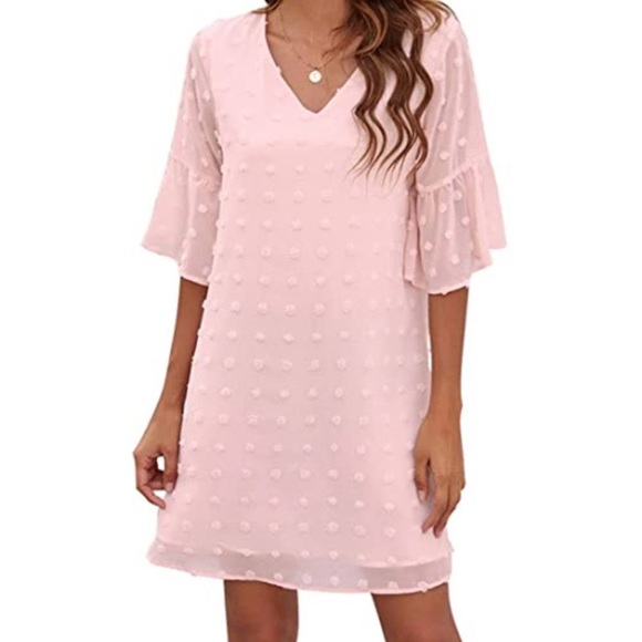 Blooming Jelly Dresses & Skirts - ❇️**Final Sale** Blooming Jelly Pink Ruffle Mid Length Sleeve
